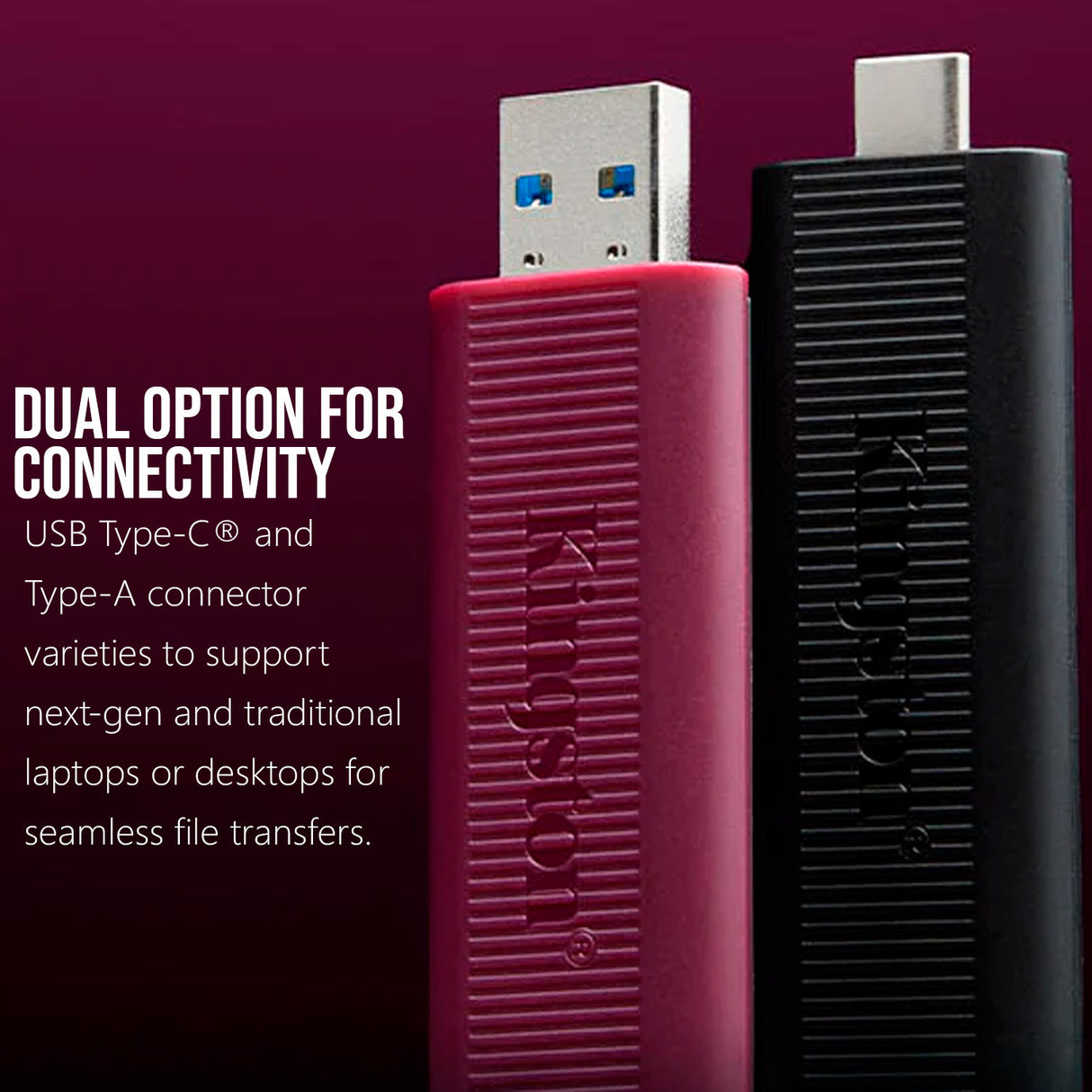 Kingston DataTraveler Max Type-A 256GB USB Flash Drive (3-Pack) with Steel Keyrings (10-Pack) Bundle