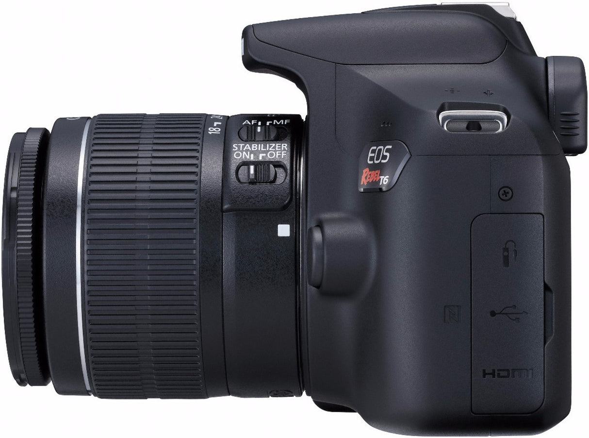 Canon EOS Rebel T6 DSLR Camera with 18-55mm and 75-300mm Lenses and Bag Bundle