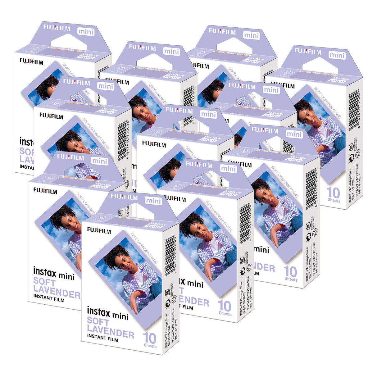 Fujifilm INSTAX MINI Soft Lavender Instant Print Film for INSTAX PAL Camera (10-Pack) Bundle