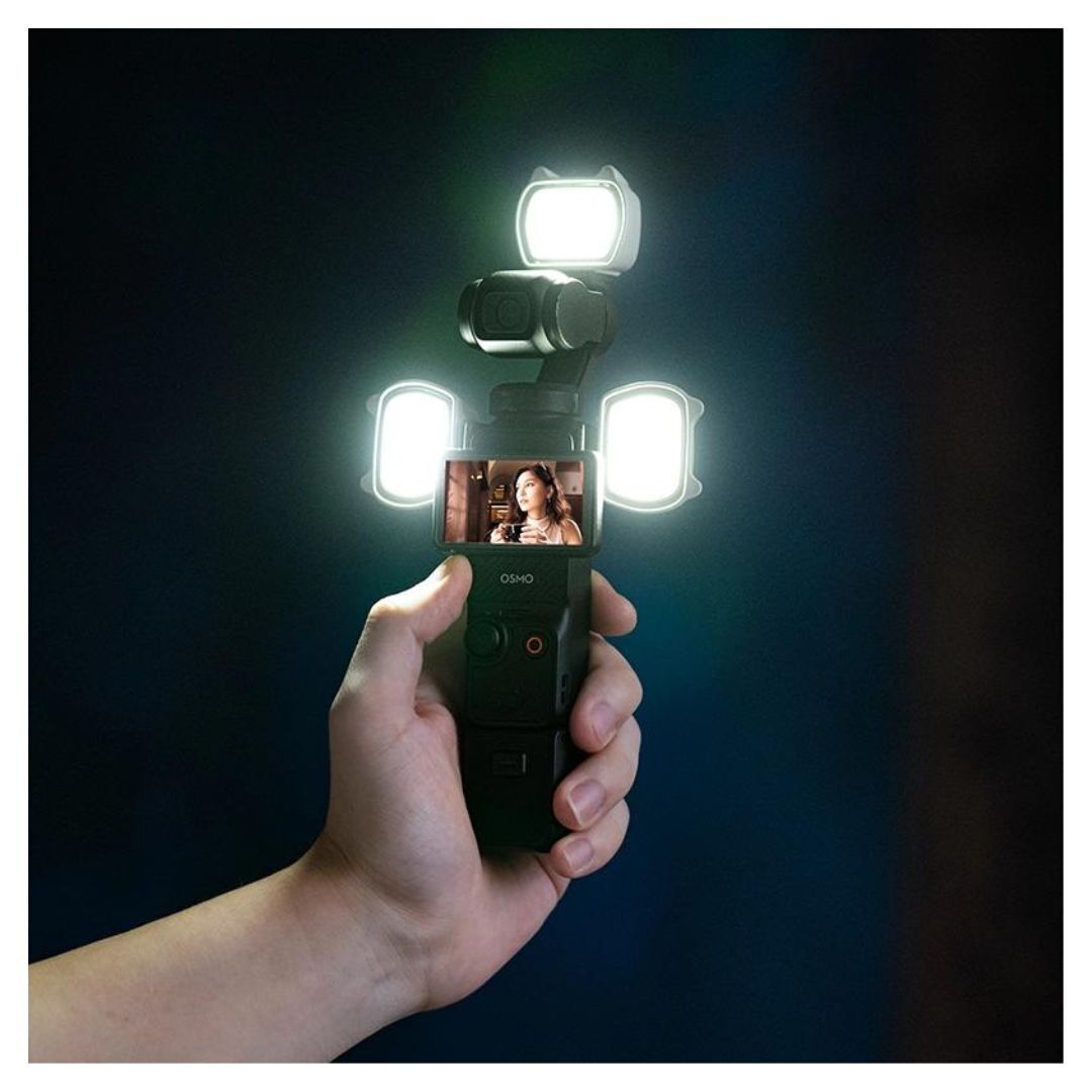 STARTRC Magnetic Fill Light with Bracket for DJI Pocket 3 with USB Charging and Portable Size (Gray)