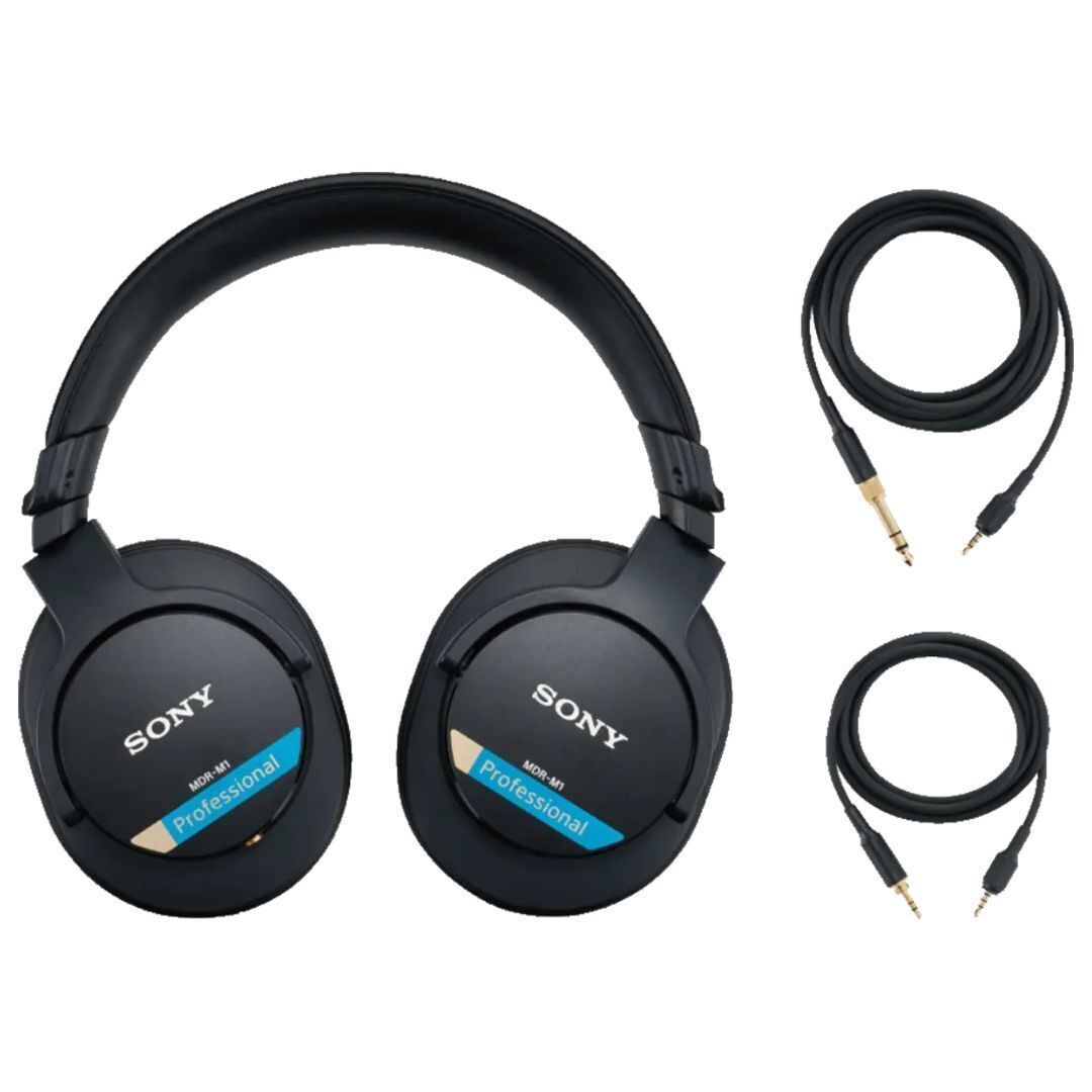 Sony MDR-M1 Professional Reference Closed Dynamic High-Fidelity Monitor Headphones (Black)