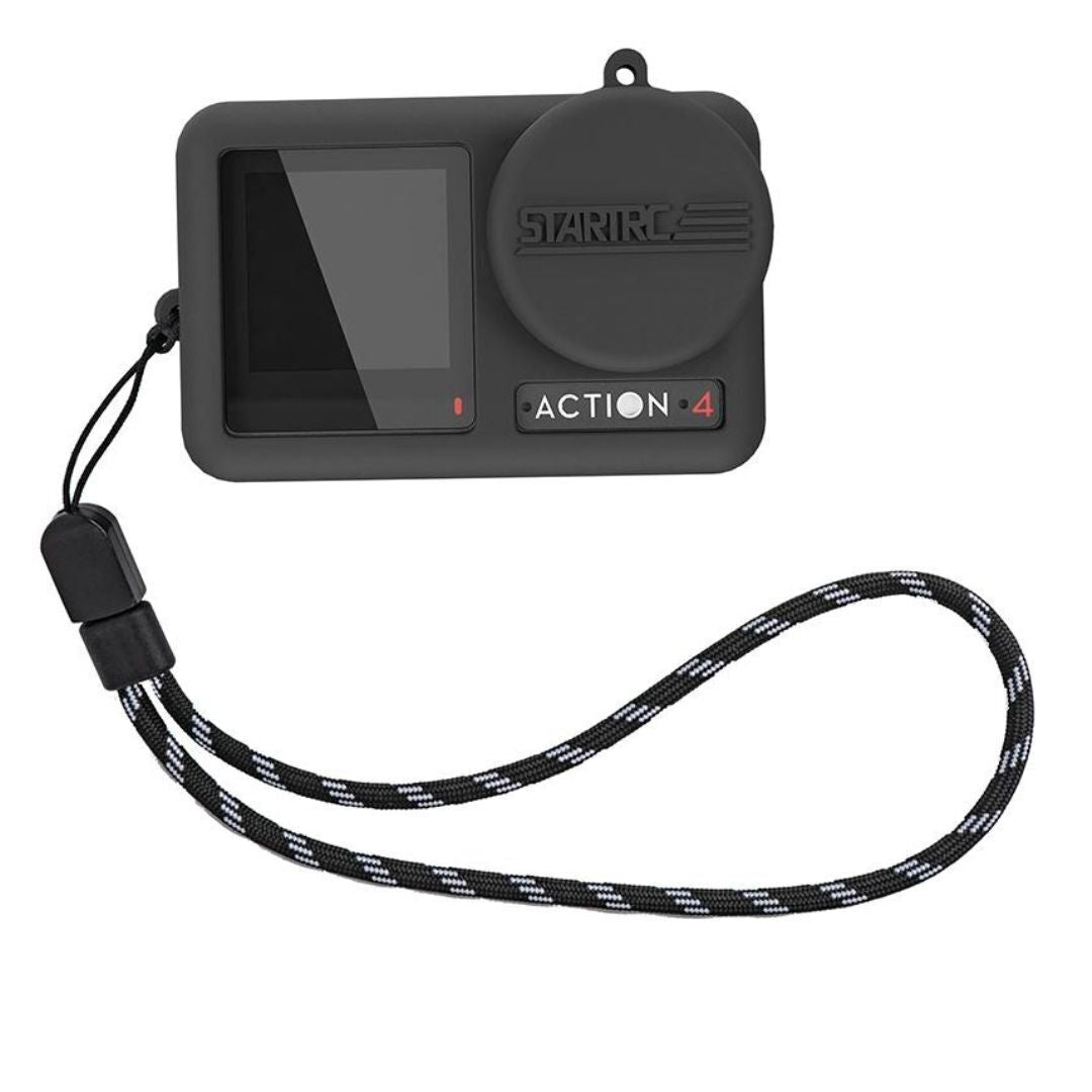STARTRC Protective Camera Lens Silicone Case for DJI Action 5Pro Action 4 and 3 Cameras (Black)