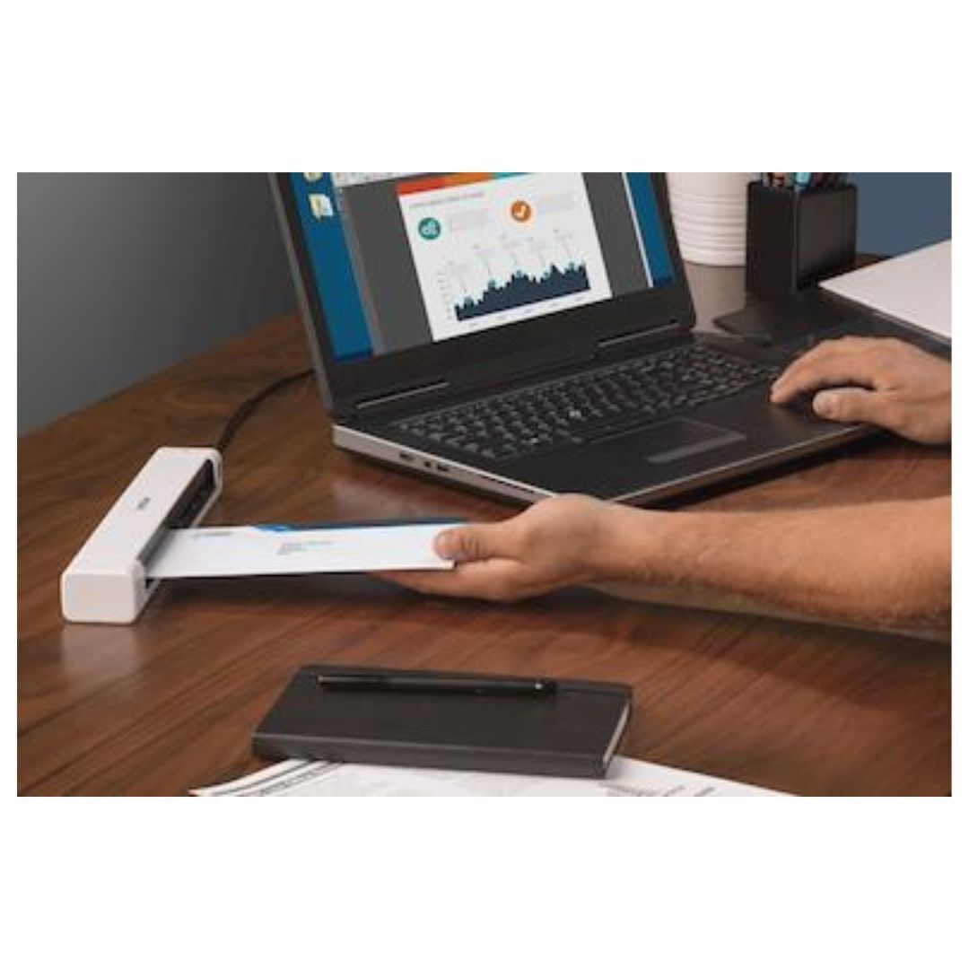 Brother DS-640 Mobile Document Scanner with Scan Speed Up To 16 PPM for On-The-Go Scanning (White)