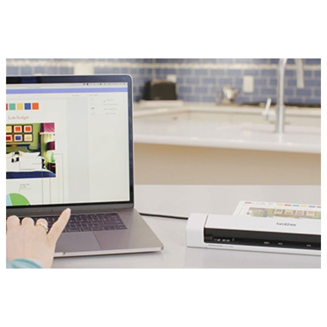 Brother DS-640 Mobile Document Scanner with Scan Speed Up To 16 PPM for On-The-Go Scanning (White)