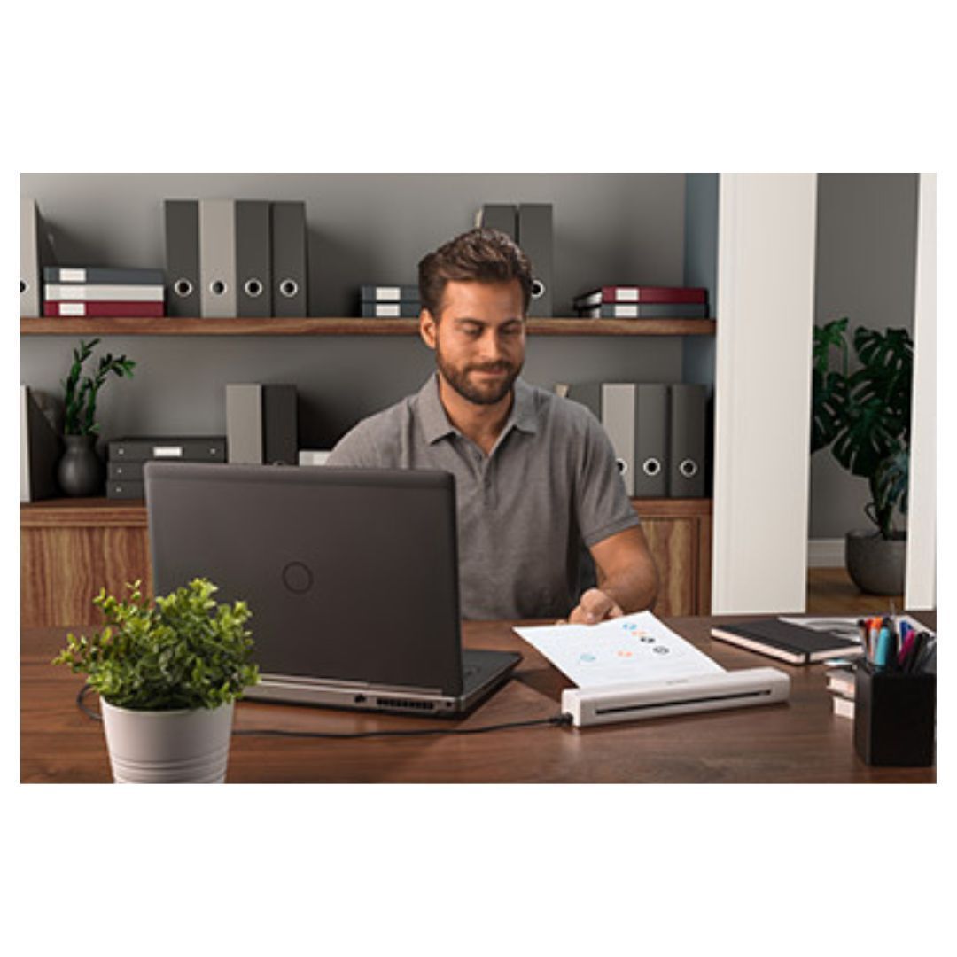 Brother DS-640 Mobile Document Scanner with Scan Speed Up To 16 PPM for On-The-Go Scanning (White)