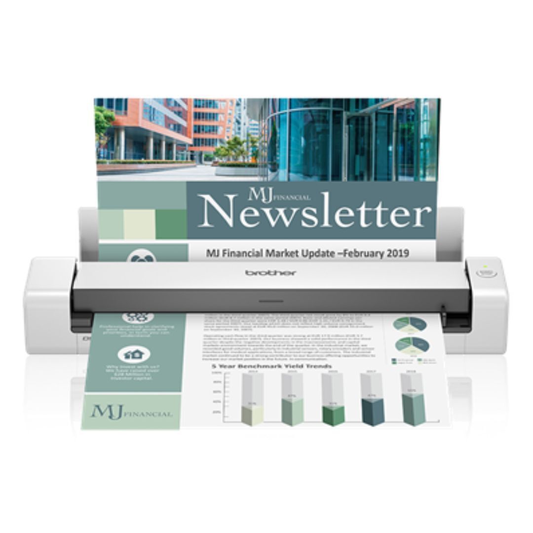 Brother DS740D Duplex Compact Mobile Document Scanner with Scanning Speed Up To 16 PPM (White)