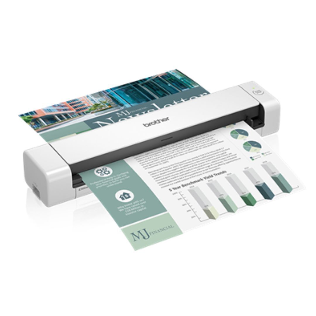 Brother DS740D Duplex Compact Mobile Document Scanner with Scanning Speed Up To 16 PPM (White)