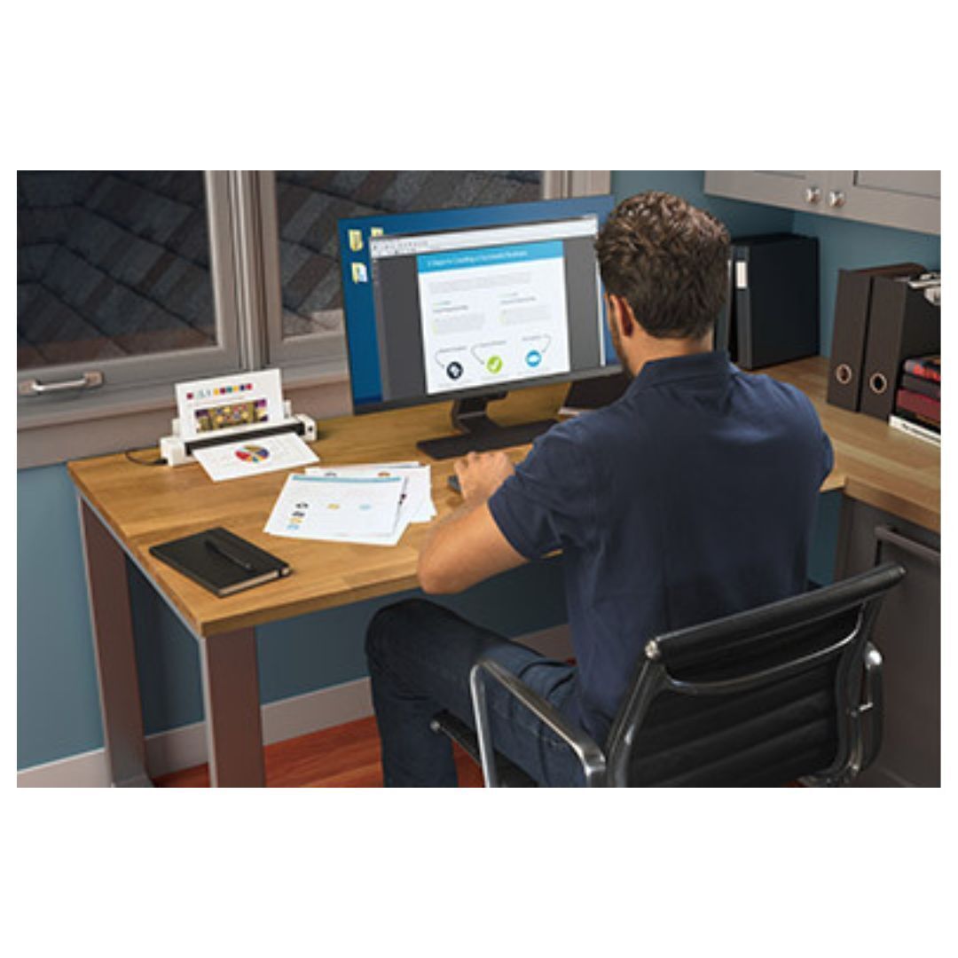 Brother DS740D Duplex Compact Mobile Document Scanner with Scanning Speed Up To 16 PPM (White)