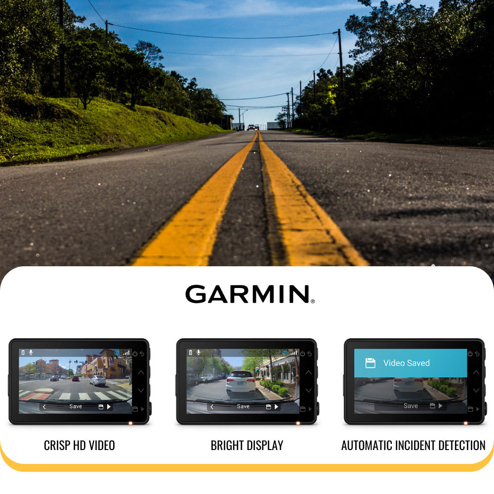 Garmin Dash Cam X110 1080p Camera with 140-Degree Field of View and Voice Control (Black) Bundle