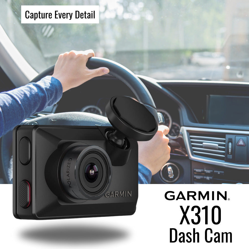Garmin Dash Cam X310 4K Camera with 140-Degree Field of View and Voice Control (Black) Bundle