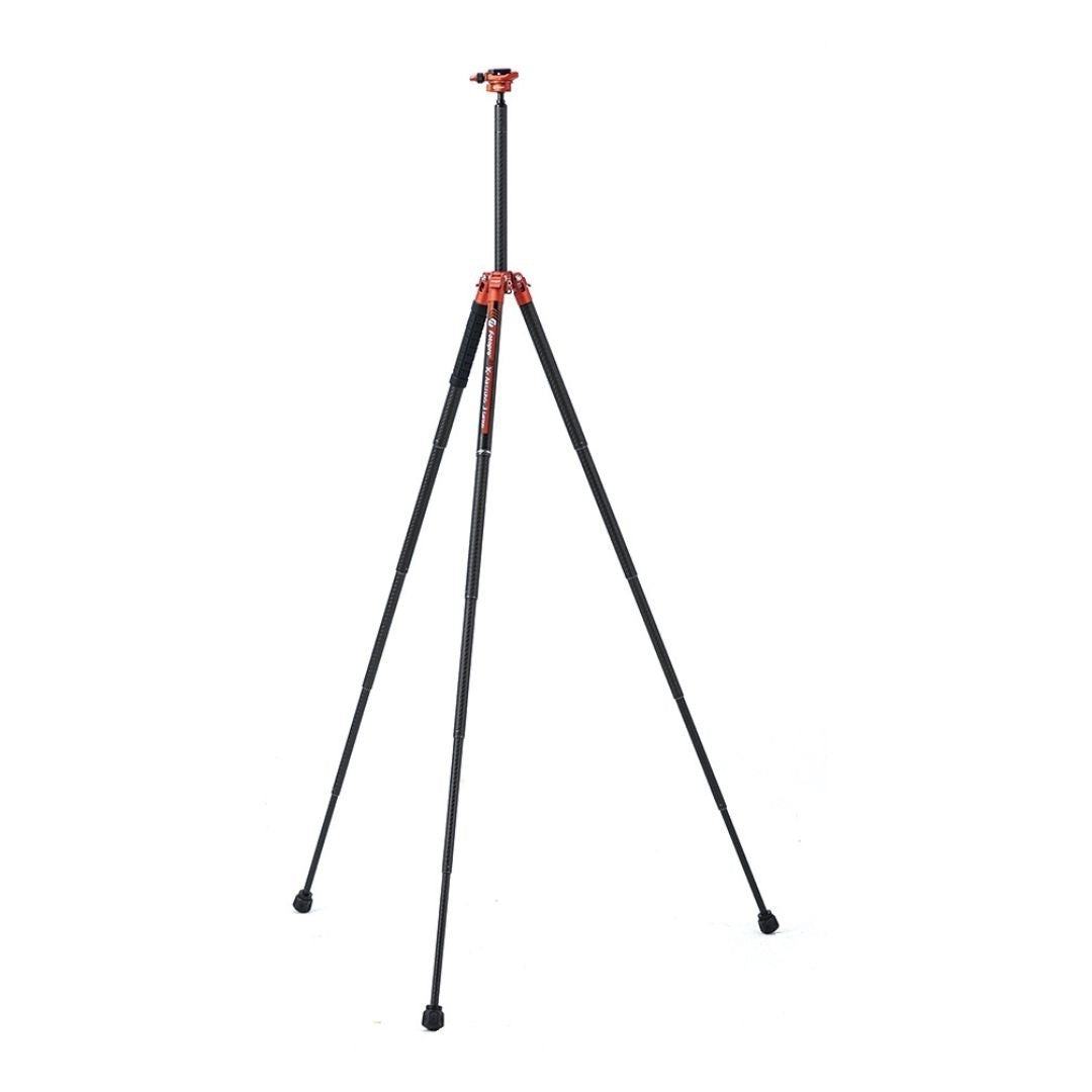 Fotopro X-Aircross 3 Lite Tripod with 3K Carbon Fiber Legs and Fast Locking System (Orange)