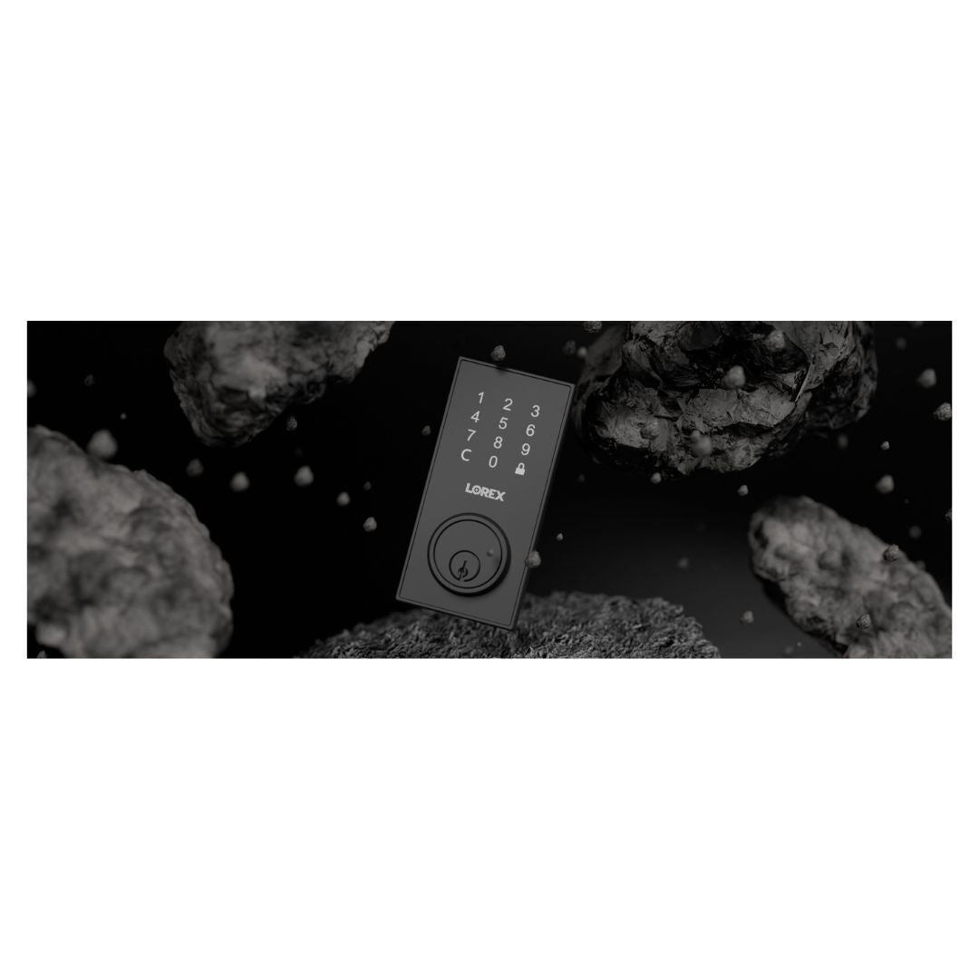 Lorex Bluetooth Deadbolt Smart Lock with Touchpad, 2-Layer Encryption, and Lorex App Support (Black)