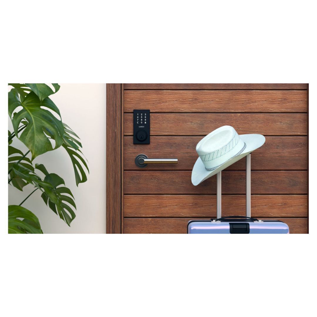 Lorex Bluetooth Deadbolt Smart Lock with Touchpad, 2-Layer Encryption, and Lorex App Support (Black)