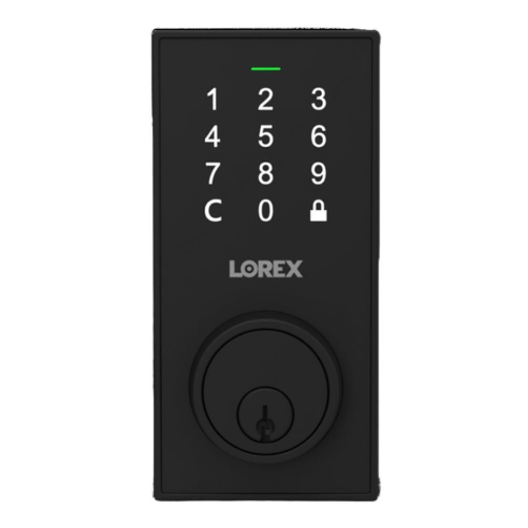 Lorex Bluetooth Deadbolt Smart Lock with Touchpad, 2-Layer Encryption, and Lorex App Support (Black)