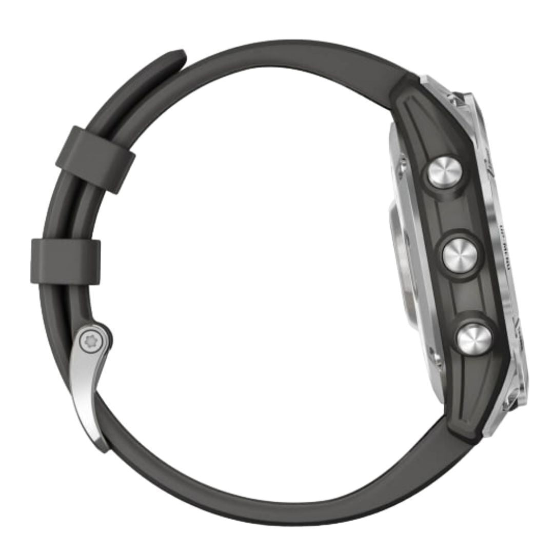 Garmin fenix 7 Standard Edition Multisport GPS Watch (Silver with Graphite Band)