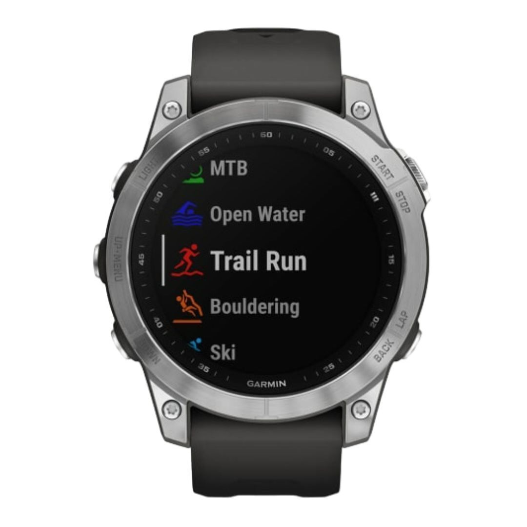 Garmin fenix 7 Standard Edition Multisport GPS Watch (Silver with Graphite Band)