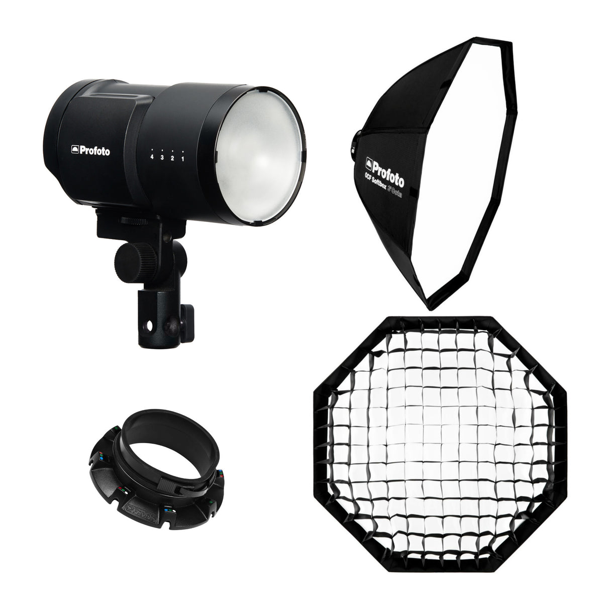 Profoto B10X Off-Camera Flash and Continuous Light with 3-Feet Softbox Octa and Speedring Bundle