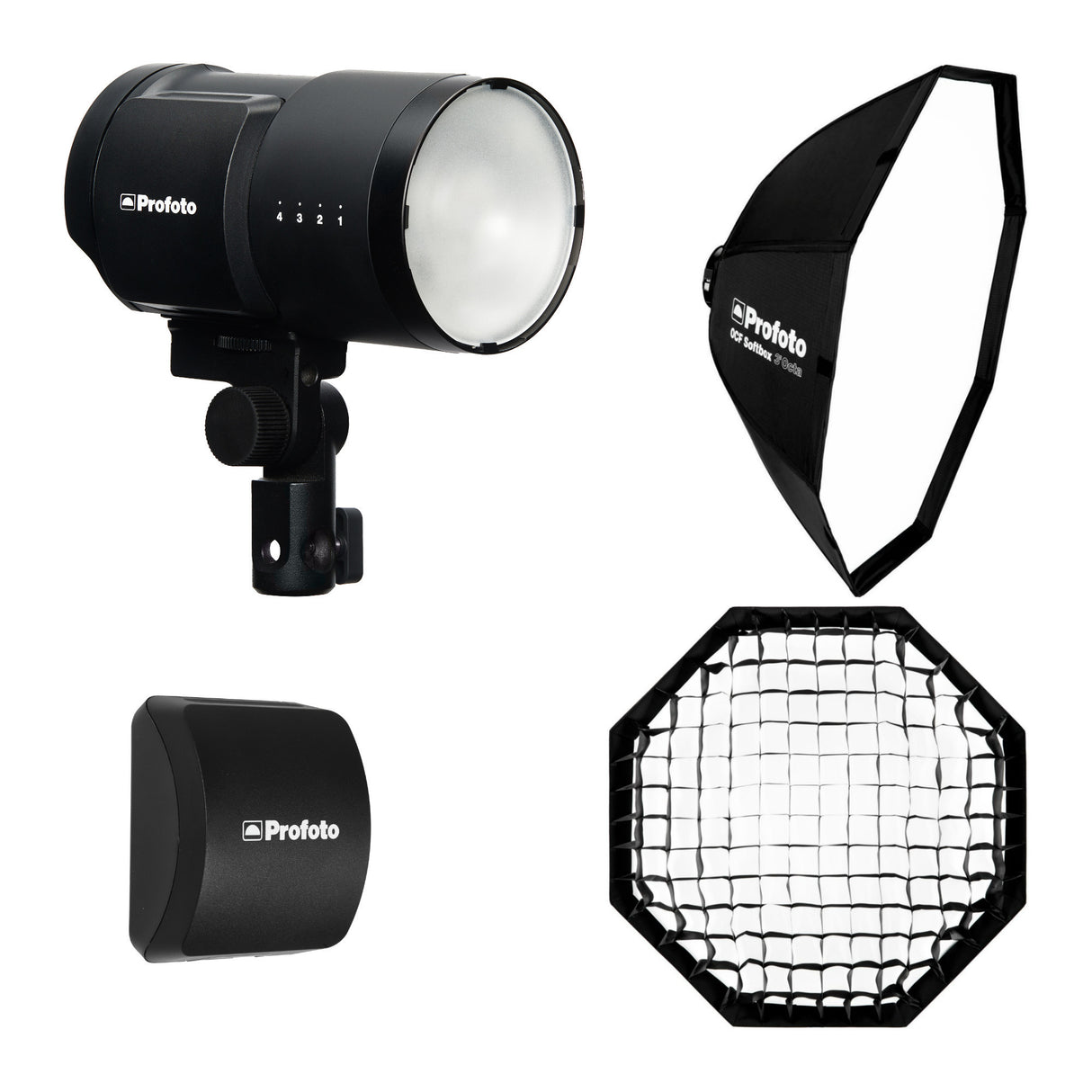 Profoto B10X Off-Camera Flash and Continuous Light with Softbox Octa and Li-Ion Battery Bundle