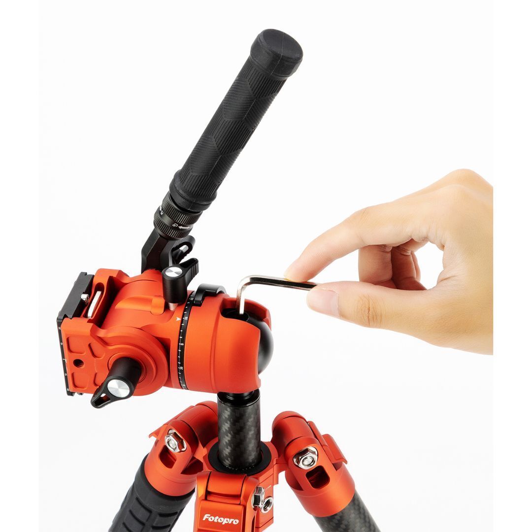 Fotopro X-Airfly Max Video Lightweight Design 2-In-1 Tripod with Flip Lock System (Orange)