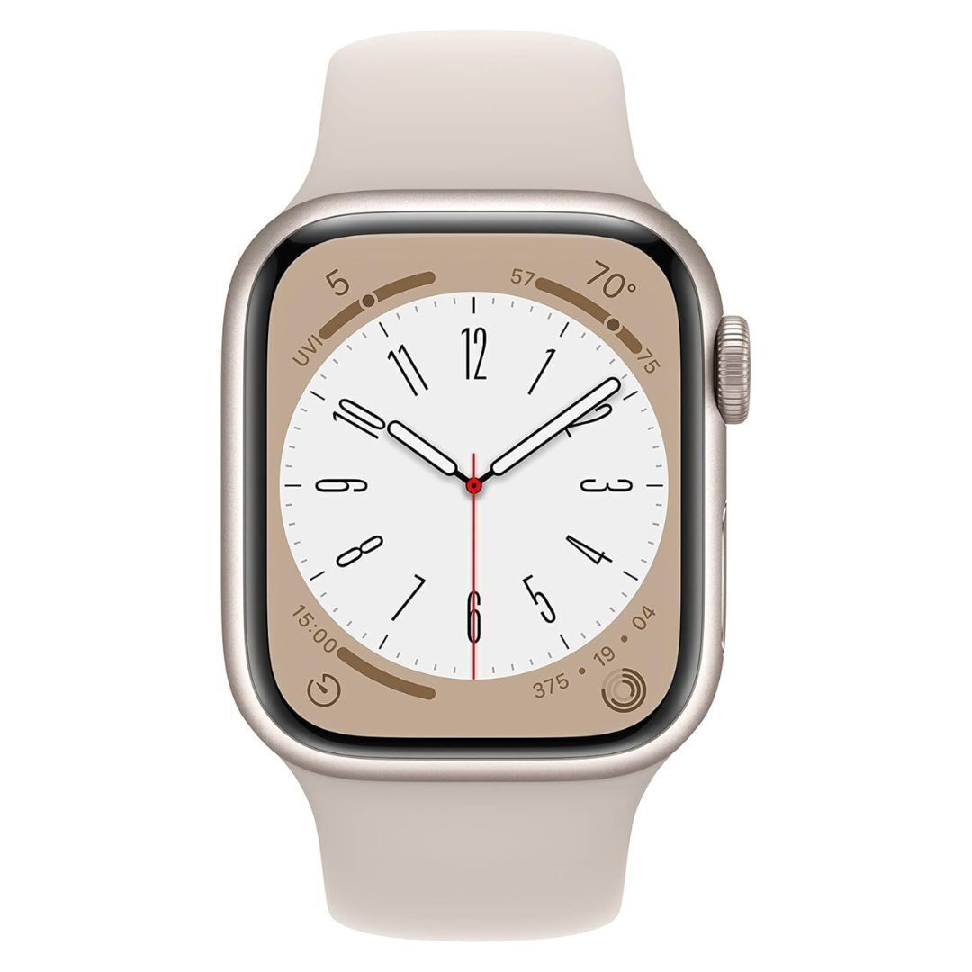 Apple Watch Series 8 GPS and Cellular Smartwatch (Starlight Aluminium with Sport Band, Refurbished)