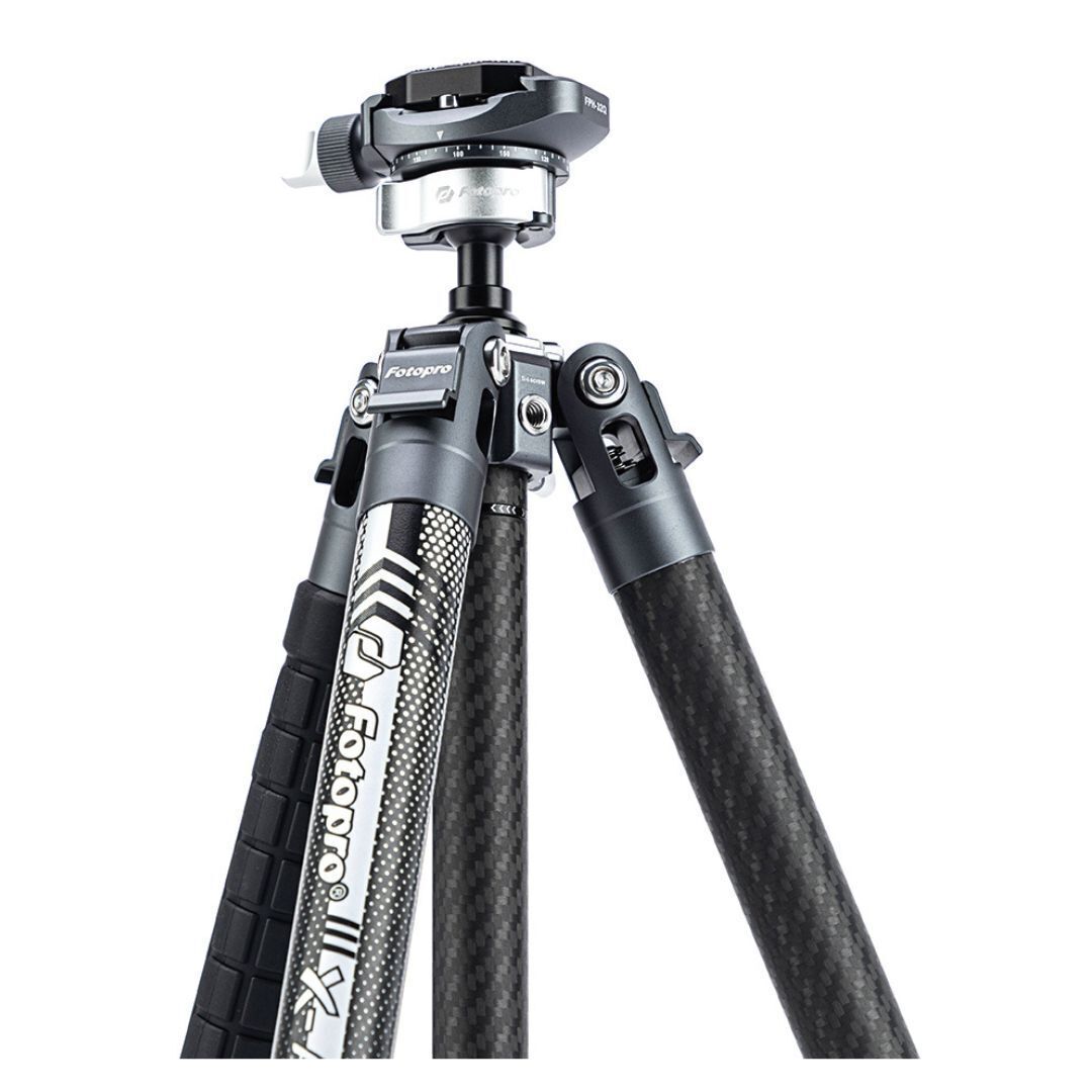 Fotopro X-Aircross 3 Lite Tripod with 3K Carbon Fiber Legs and Fast Locking System (Gray)