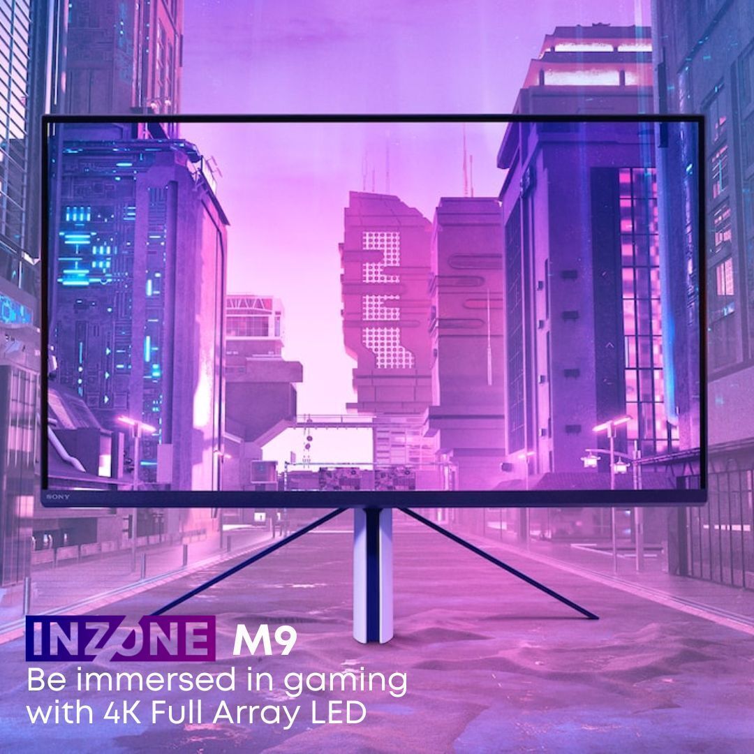 Sony 27 INZONE M9 4K HDR 144Hz Gaming Monitor (SDM-U27M90) with Sony WFG700N/W INZONE Buds Truly Wireless Noise Canceling Gaming Earbuds (White) bundle