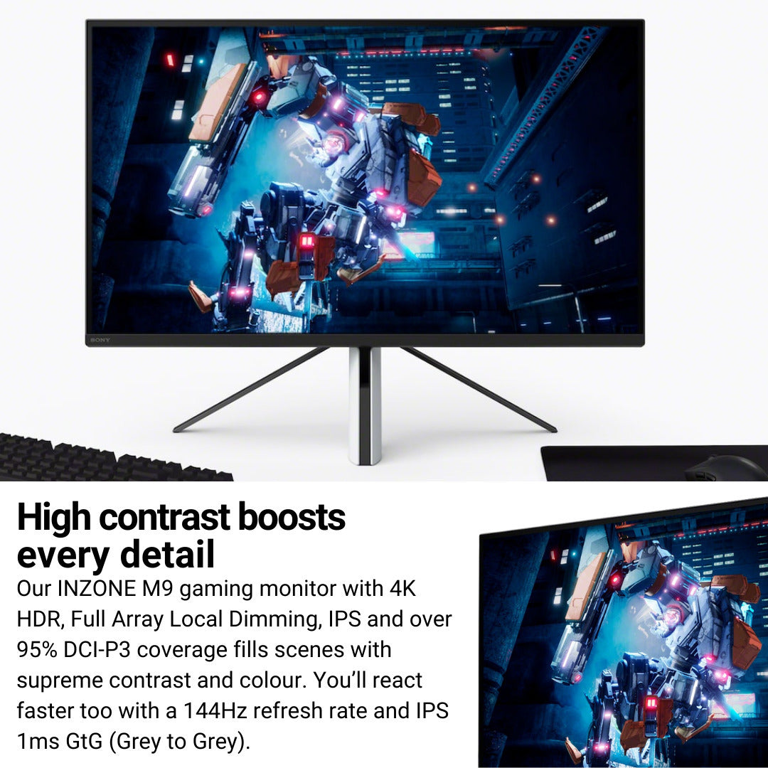Sony SDM U27M90 27 Inch INZONE M9 4K HDR 144Hz Gaming Monitor Bundle