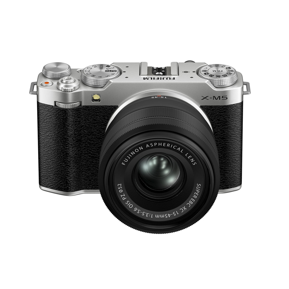 Fujifilm X-M5 Mirrorless Digital Camera with XC15-45mm F3.5-5.6 OIS PZ Lens and LCD Display (Silver)
