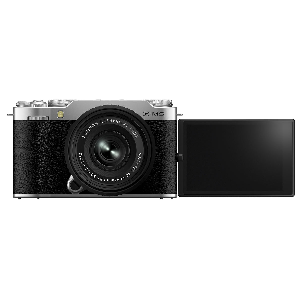 Fujifilm X-M5 Mirrorless Digital Camera with XC15-45mm F3.5-5.6 OIS PZ Lens and LCD Display (Silver)