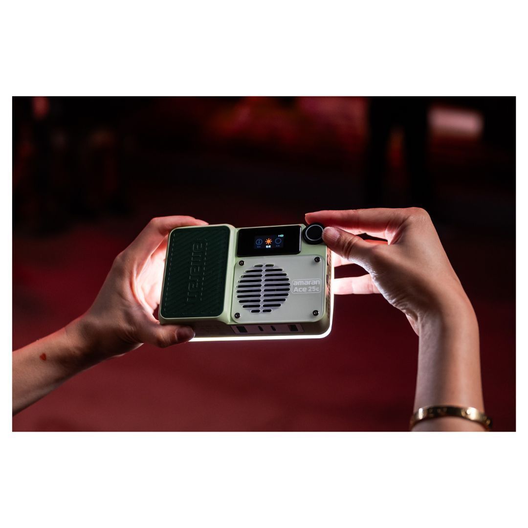 amaran Ace 25c Travel Ready Compact LED Light Creator Kit with Long-Lasting Battery (Green)