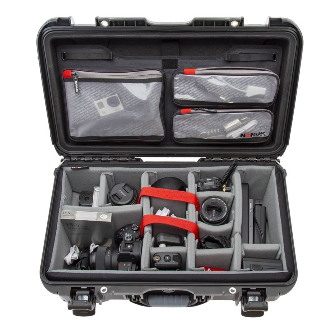 Nanuk 935 Pro Photo Kit Waterproof Dustproof Camera Case with Wheels (28.5 Liters, Graphite)