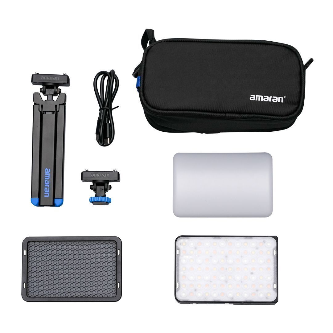 amaran Ace 25c Travel Ready Compact LED Light Creator Kit with Long-Lasting Battery (Charcoal)