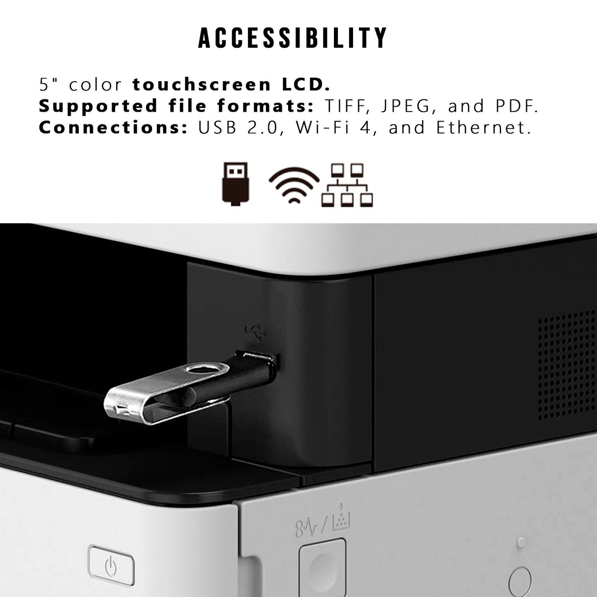 Canon Color imageCLASS MF644Cdw Laser Printer (White and Black, Refurbished) with 4 x Toner Bundle