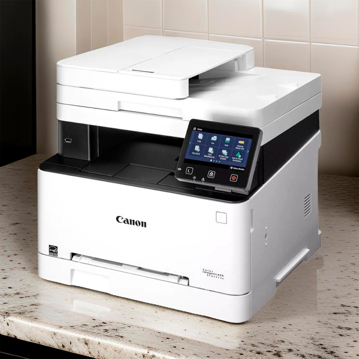 Canon Color imageCLASS MF644Cdw Laser Printer (White and Black, Refurbished) with 4 x Toner Bundle