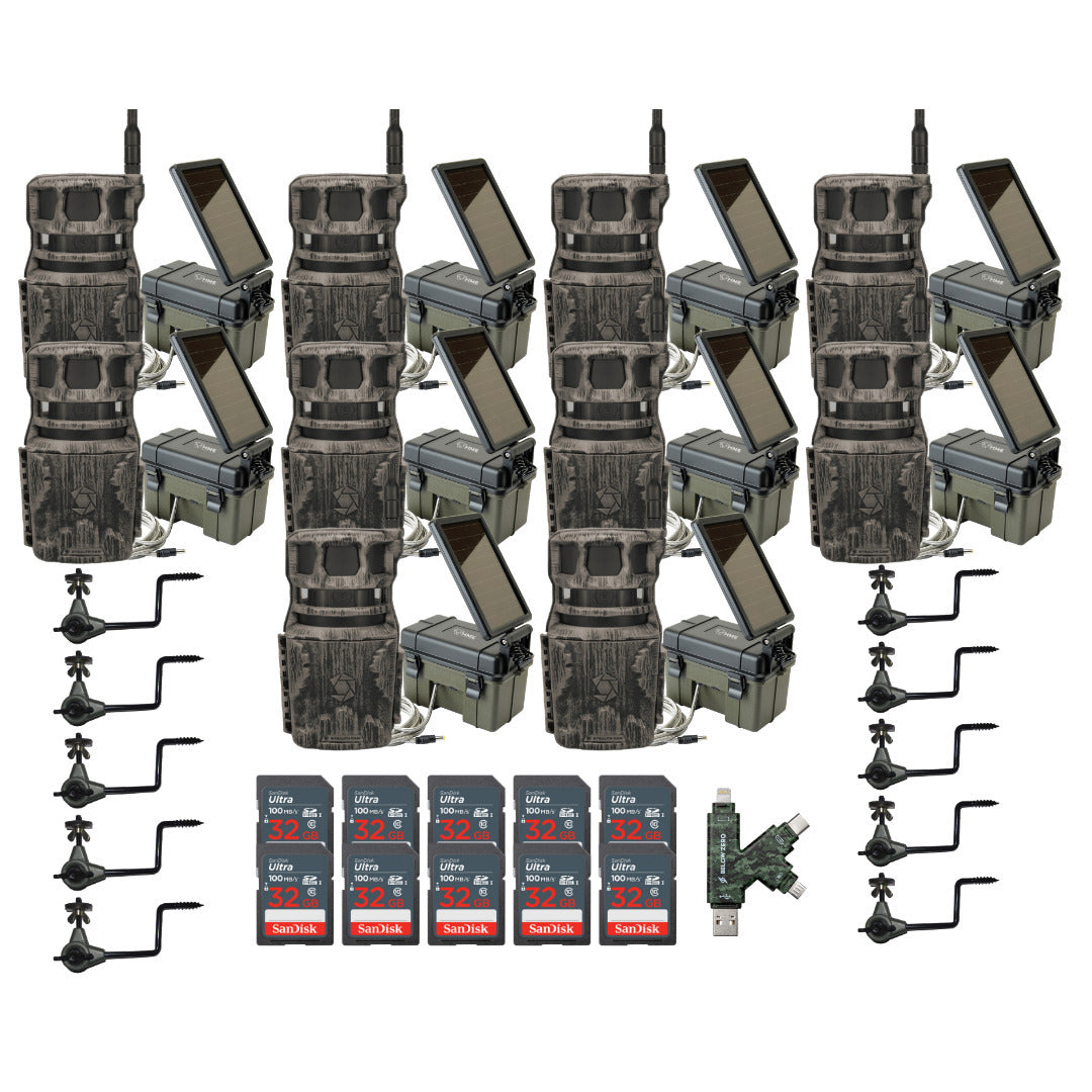 Stealth Cam Revolver 40MP Pro 360-Degree Cellular Trail Camera with Threaded Mount (10-Pack) Bundle