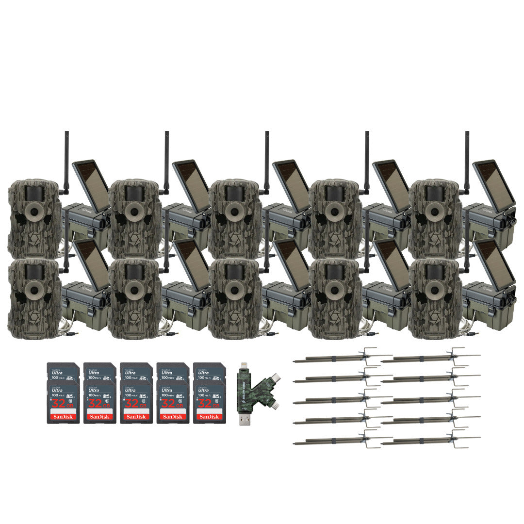 Stealth Cam 36MP Fusion Max Cellular Trail Camera with 80 Feet Detection Range (10-Pack) Bundle