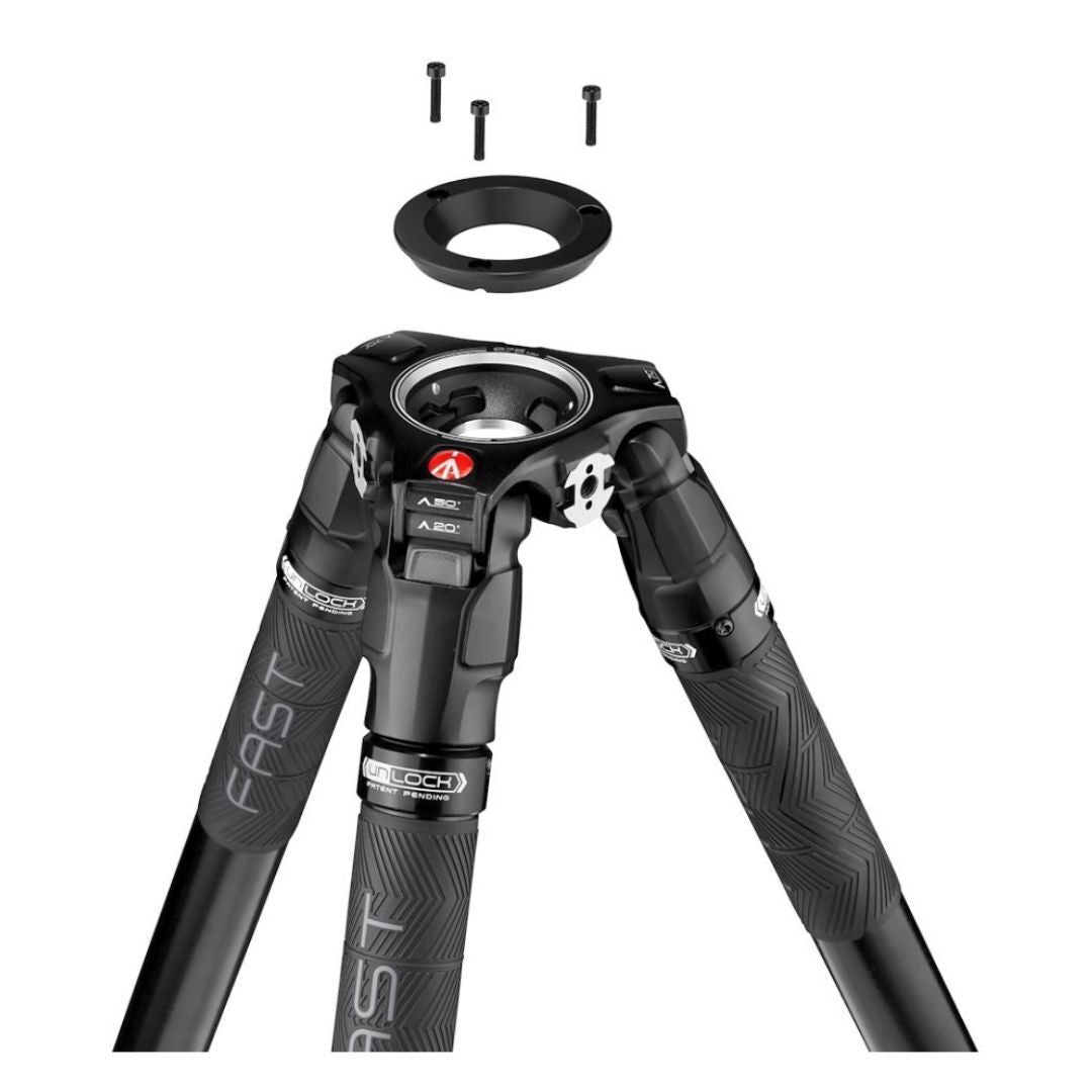 Manfrotto 635 Fast Single Tube Carbon Fiber Tripod Legs with Twist-Lock Technology (Black)