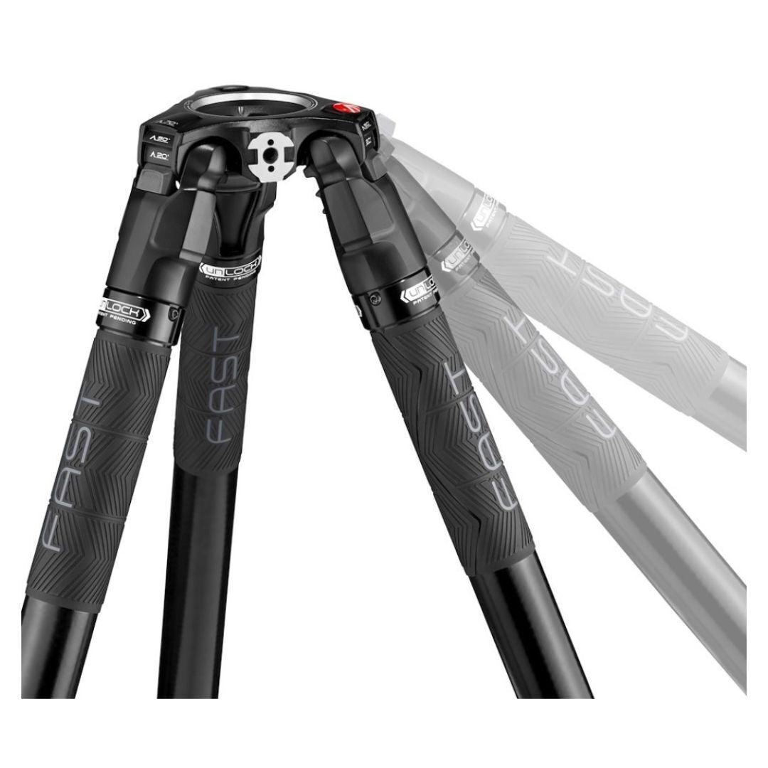 Manfrotto 635 Fast Single Tube Carbon Fiber Tripod Legs with Twist-Lock Technology (Black)