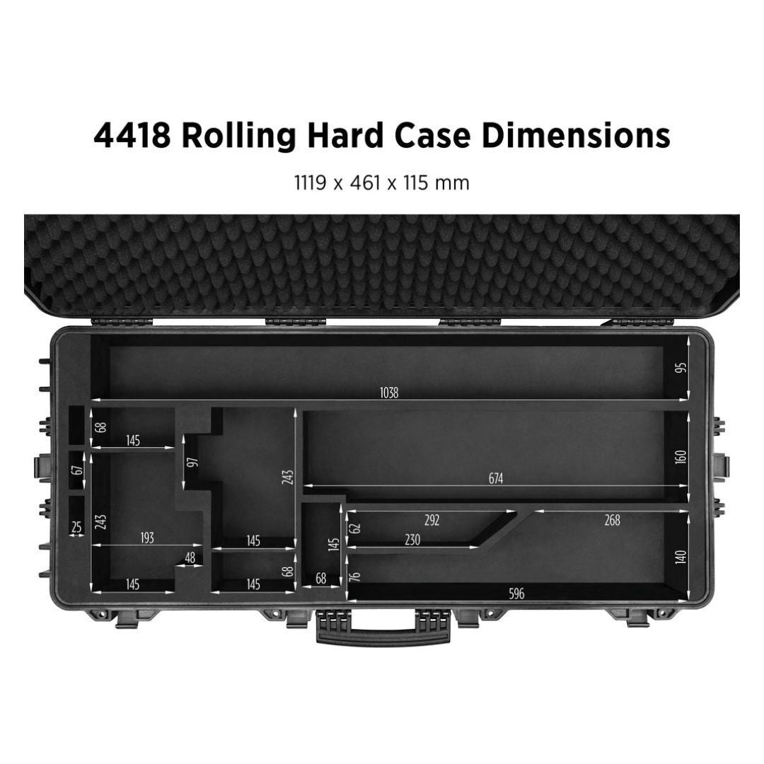 Westcott 4418 Rolling Hard Case for FJ400 2-Light Strobe Kit with Laser-Cut Compartments (Black)