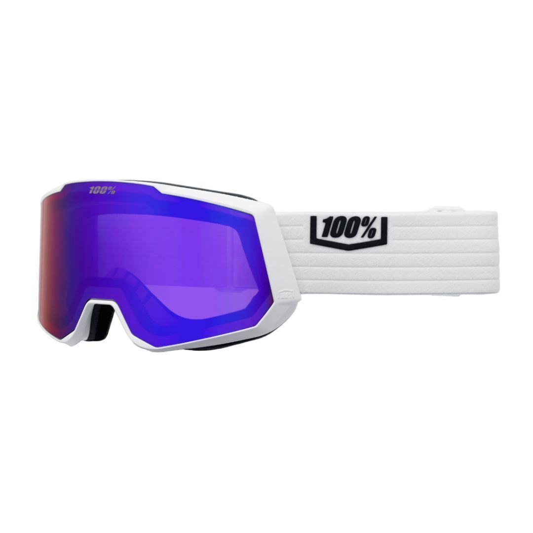 100 Percent Snowcraft XL Snow Goggles (White, Violet Mirror Lens)
