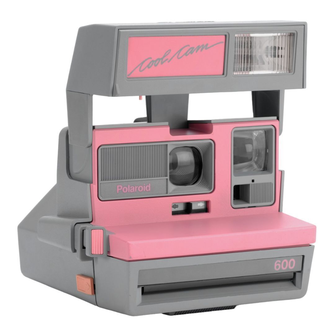 Polaroid 600 Cool Cam Pink 110mm Lens Vintage Instant Film Camera with Fixed Focus (Pink and Gray)