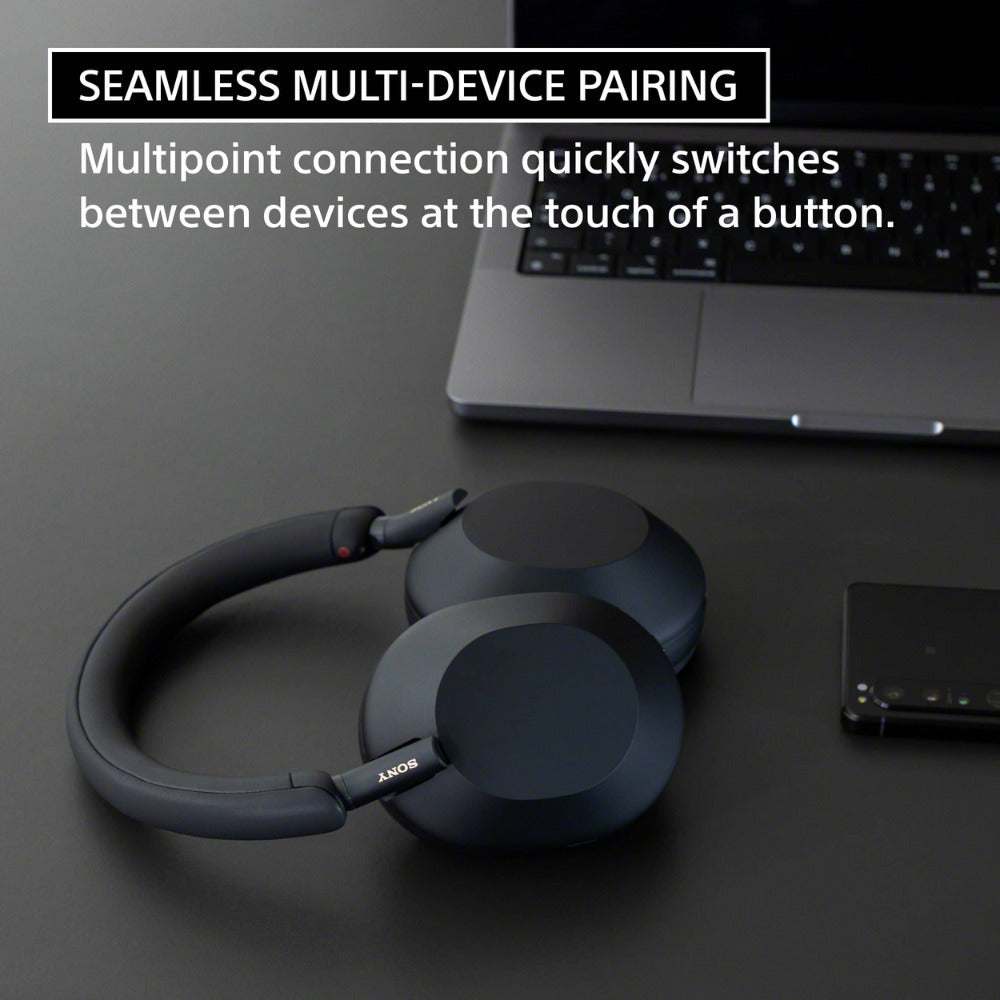 Sony WH-1000XM5 Wireless Noise Canceling Over-Ear Headphones Bundle (Black)