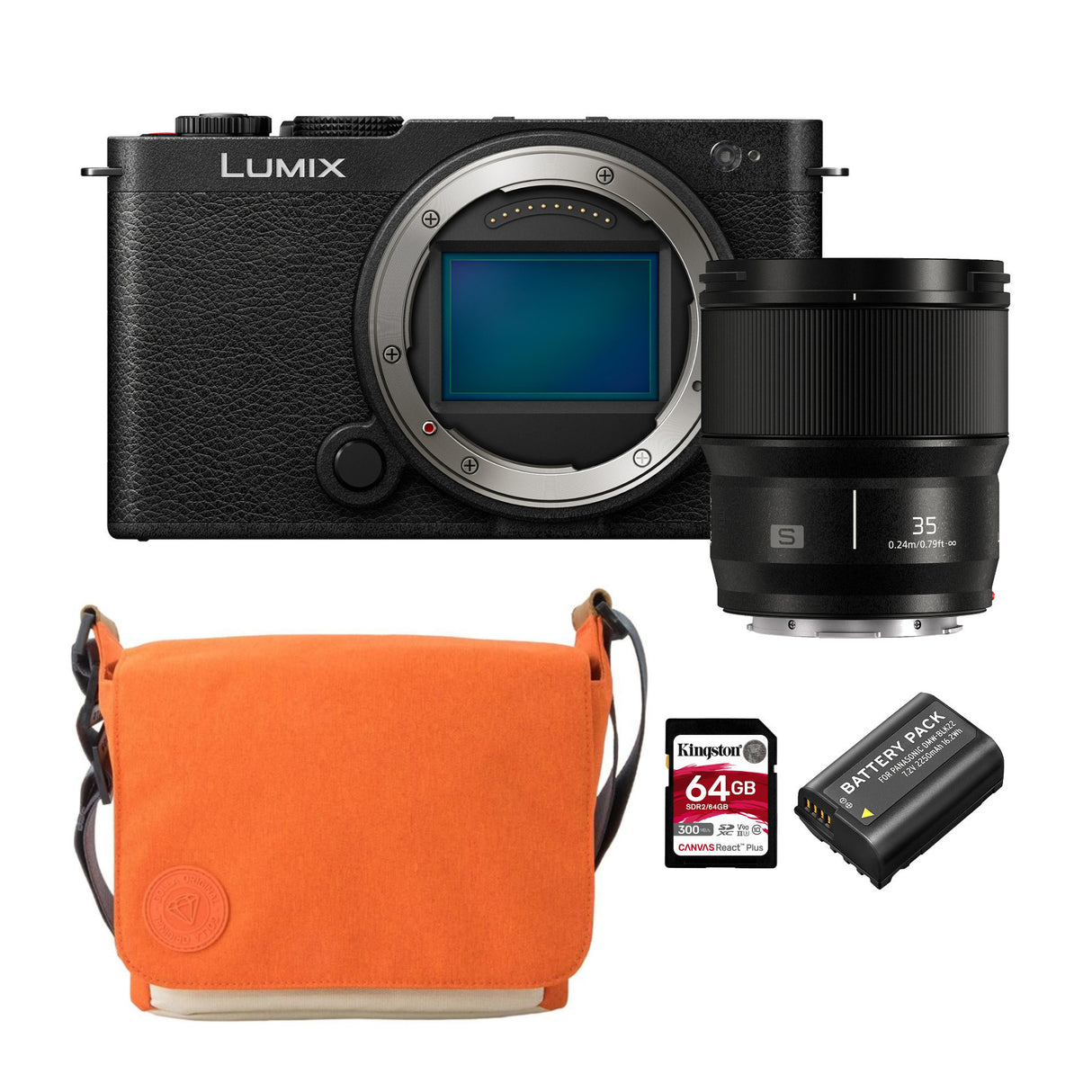 Panasonic LUMIX S9 Full Frame Camera with LUMIX S 35mm (L-Mount) and U3 V90 SD Card Bundle
