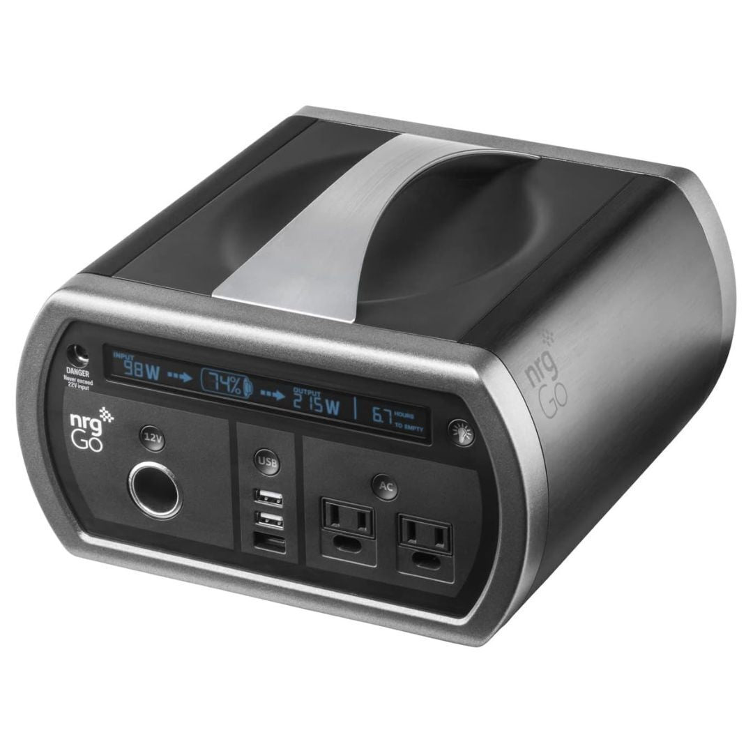 nrgGo 400 Portable 500Wh Power Station with 300W Continuous Output (Black)