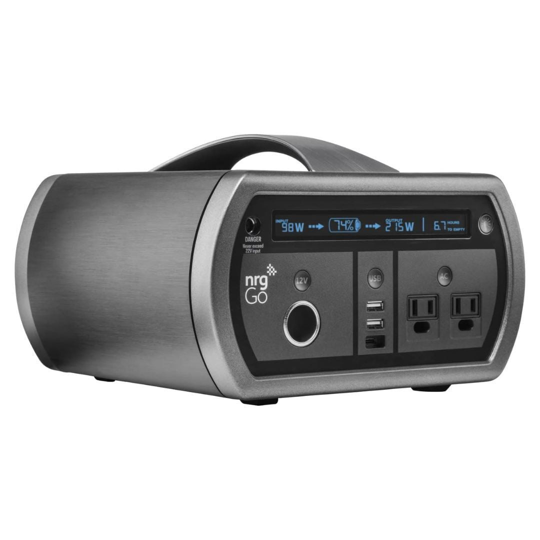 nrgGo 400 Portable 500Wh Power Station with 300W Continuous Output (Black)