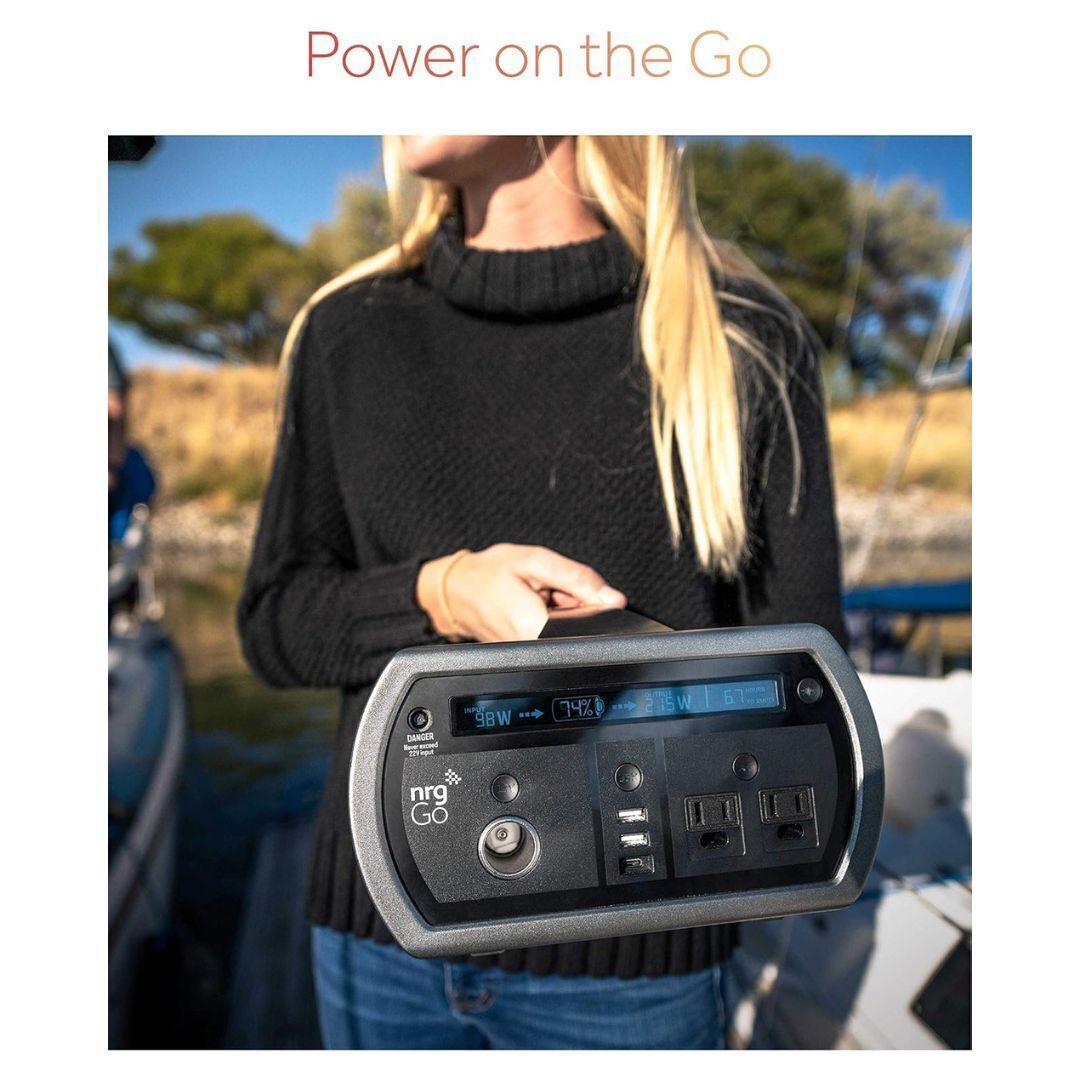 nrgGo 400 Portable 500Wh Power Station with 300W Continuous Output (Black)