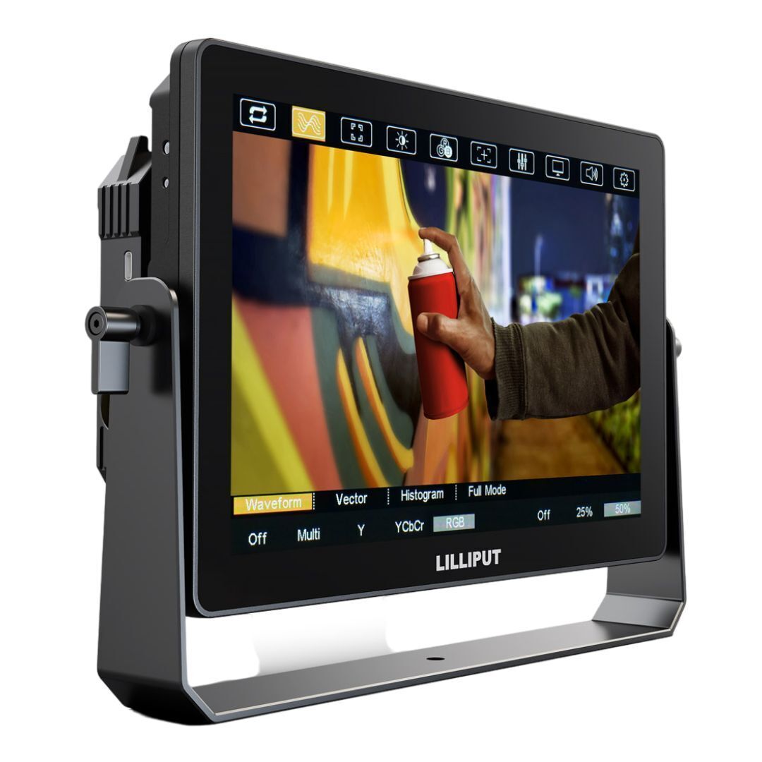 Lilliput HT10S 10.1-Inch LCD Touch Control On-Camera Monitor with Ultra-Bright 1500 Nits (Black)