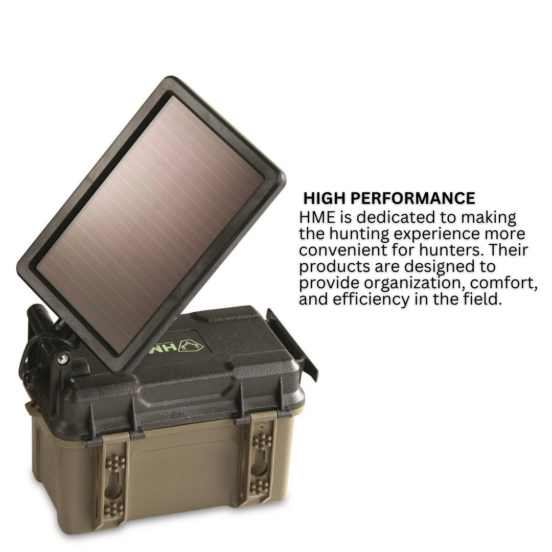 HME Trail Camera 12V with Solar Auxiliary Power Pack (6-Pack) with 6x SD Card Reader-Viewer Bundle