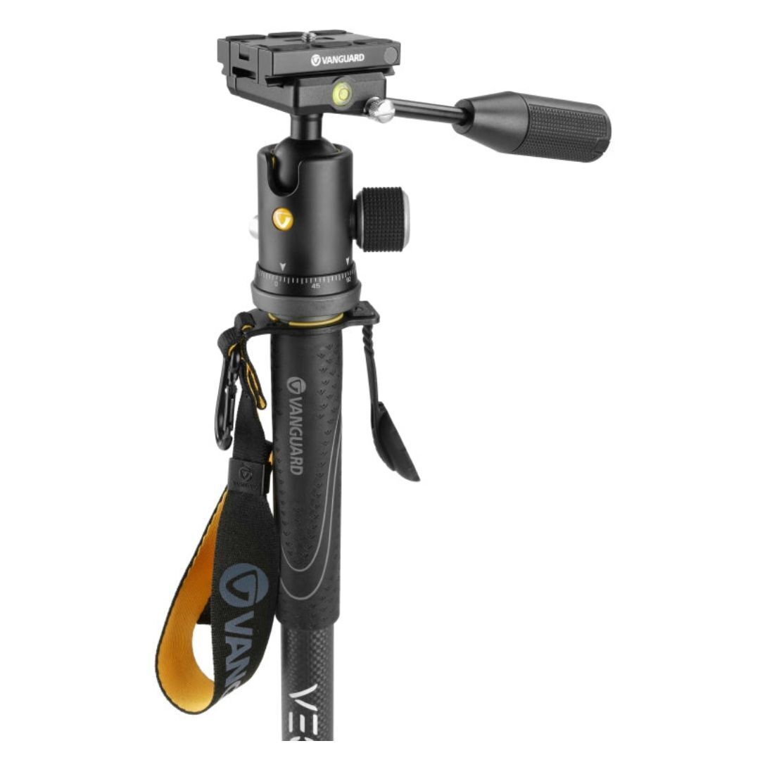 Vanguard Tri-Stand Feet Carbon Fiber Monopod and Ball Head with Smartphone Holder (Black and Gray)