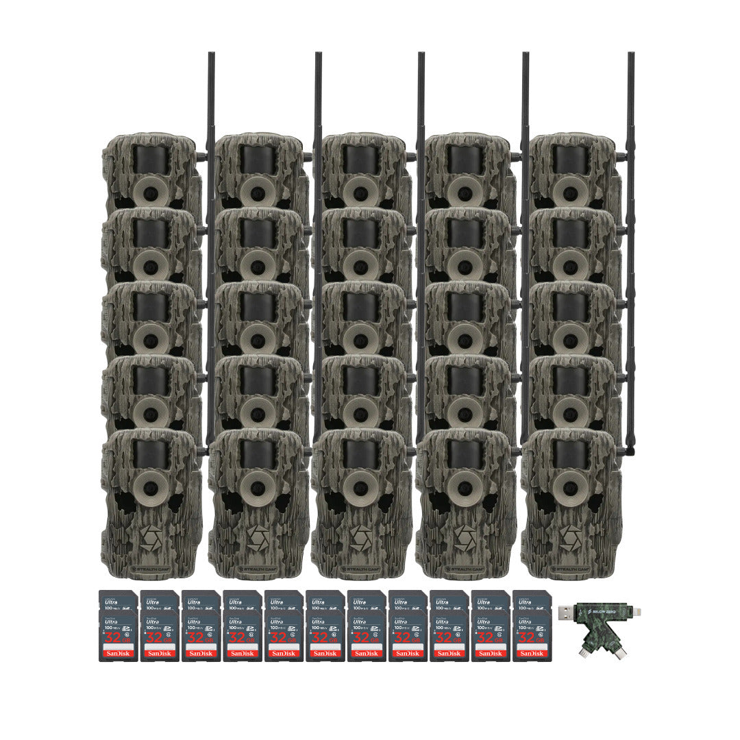 Stealth Cam 36MP Fusion Max Cellular Trail Camera with 80-Feet Detection Range (2-Pack) x 10 Bundle